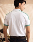White Zip-Up polo Short