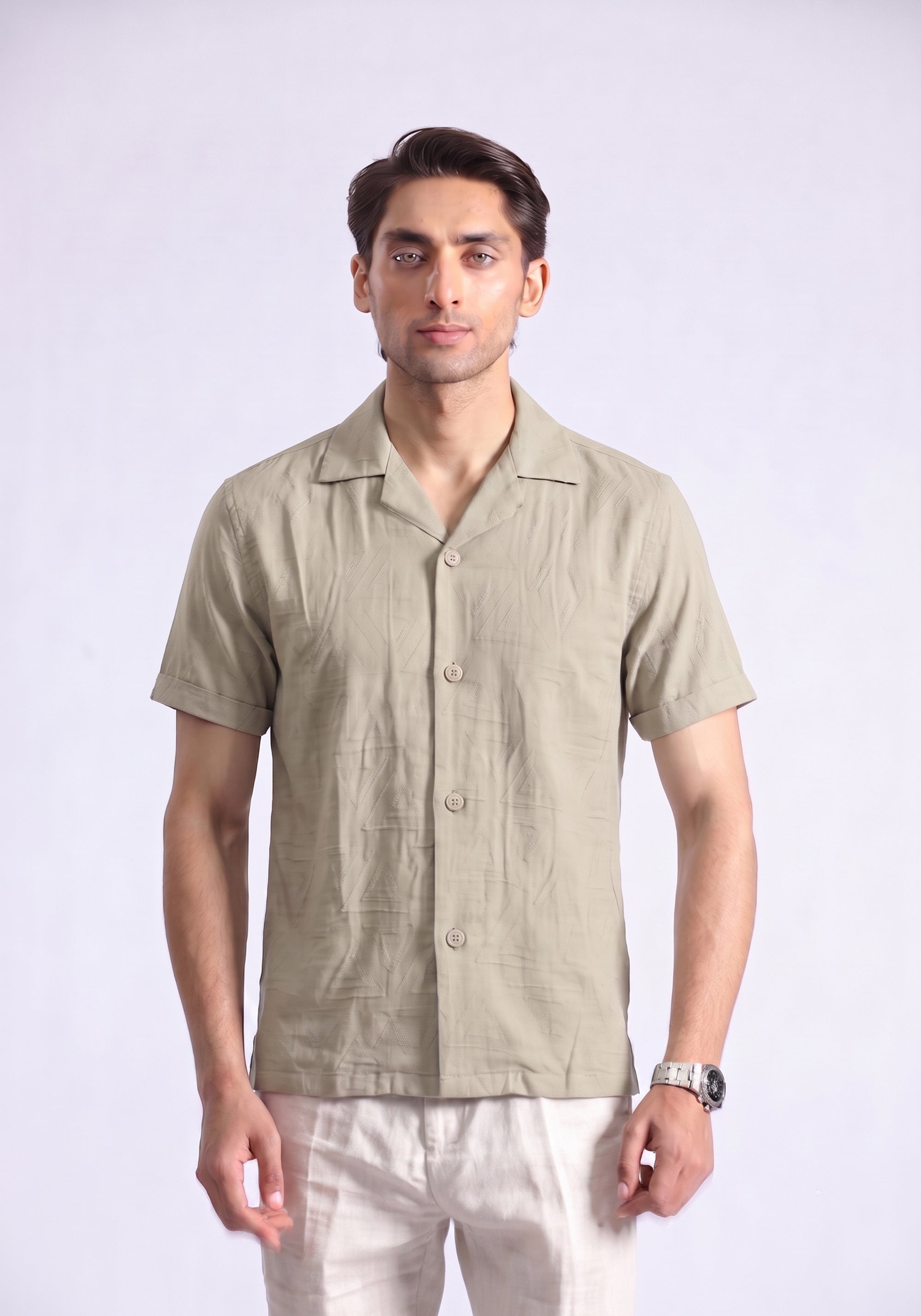 Skin Pyramid Textured Casual Shirt