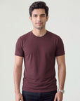 Men’s Heavyweight Maroon Crew Neck T-Shirt