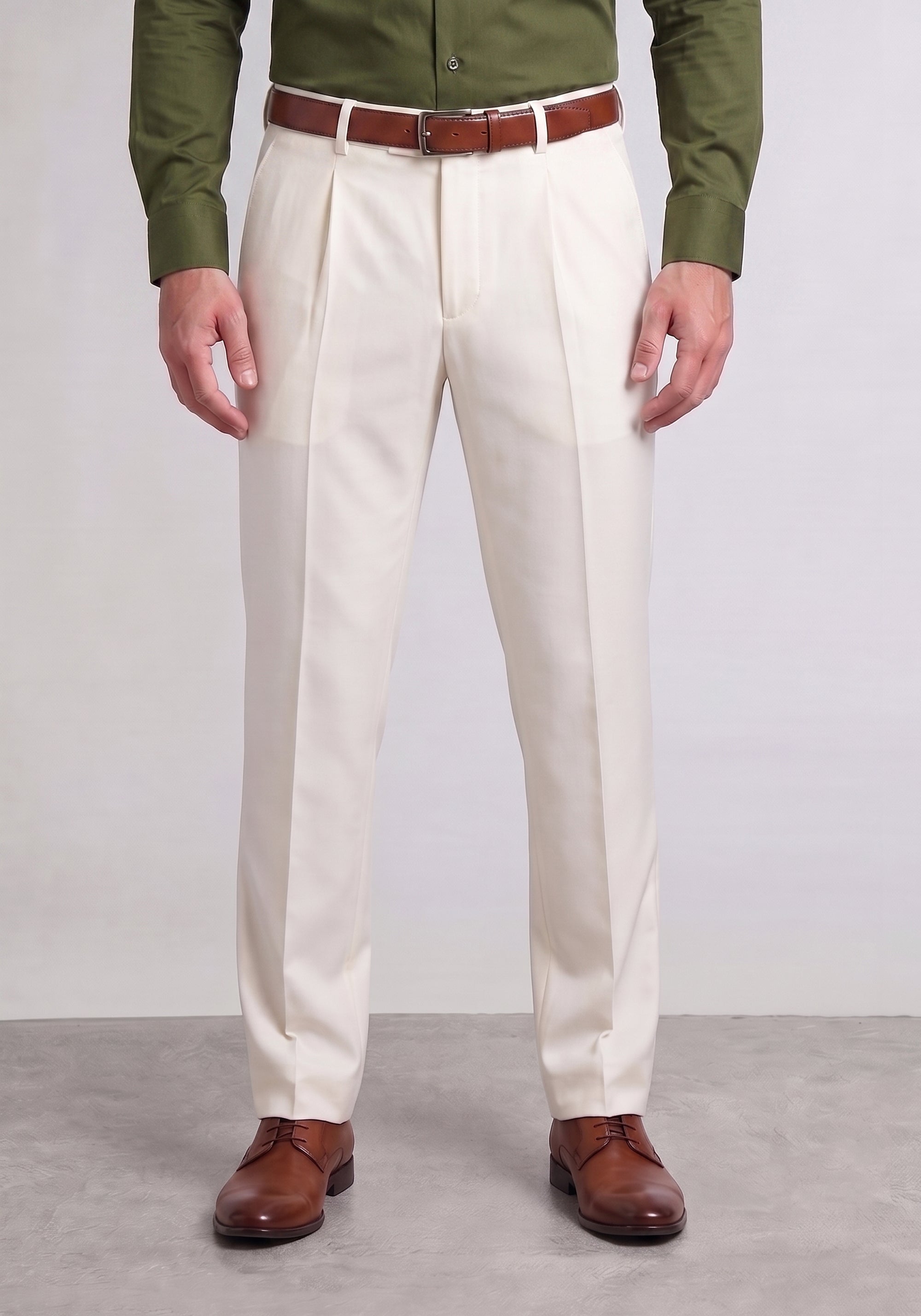 Ivory Pleated Pant
