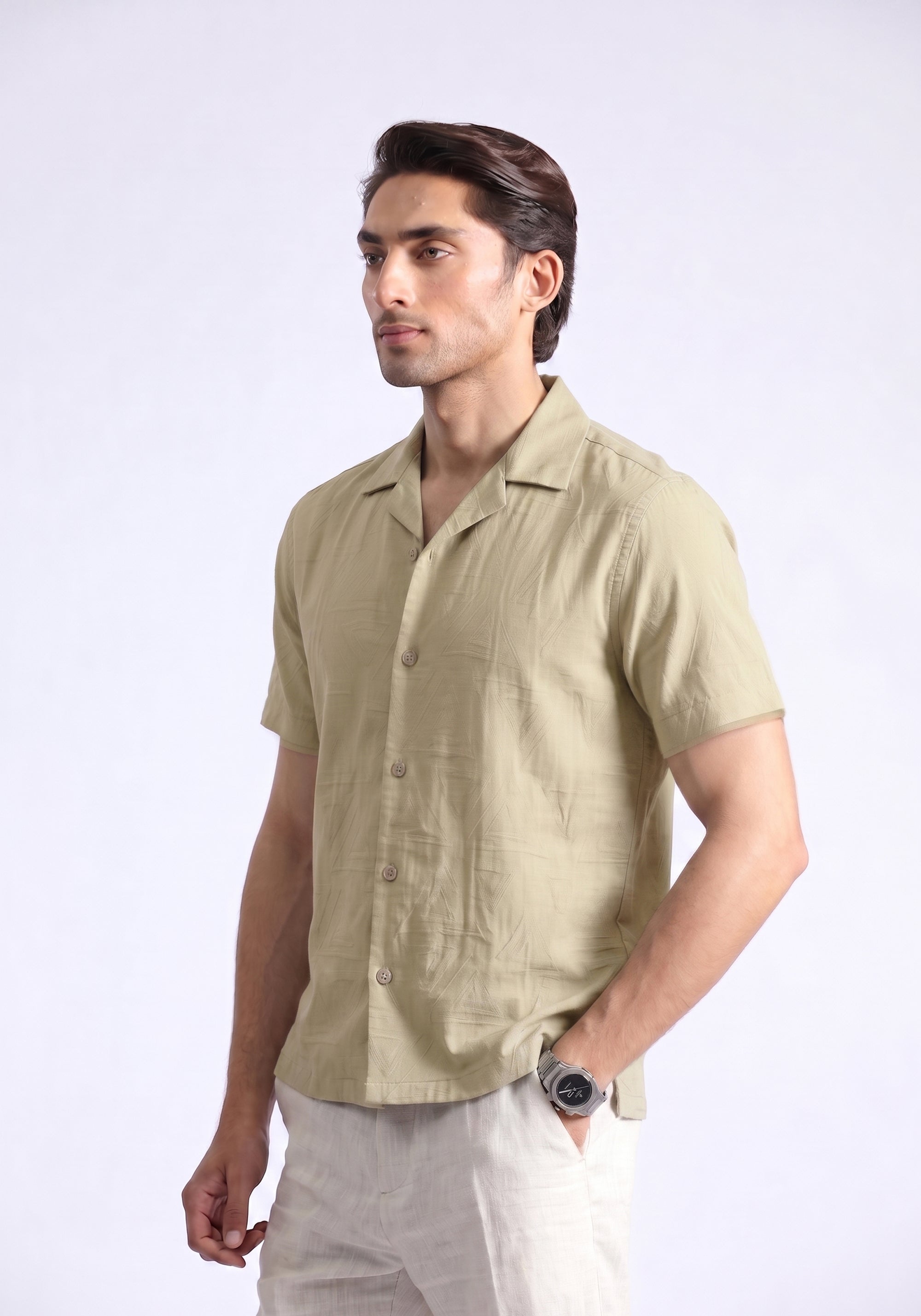 Skin Pyramid Textured Casual Shirt