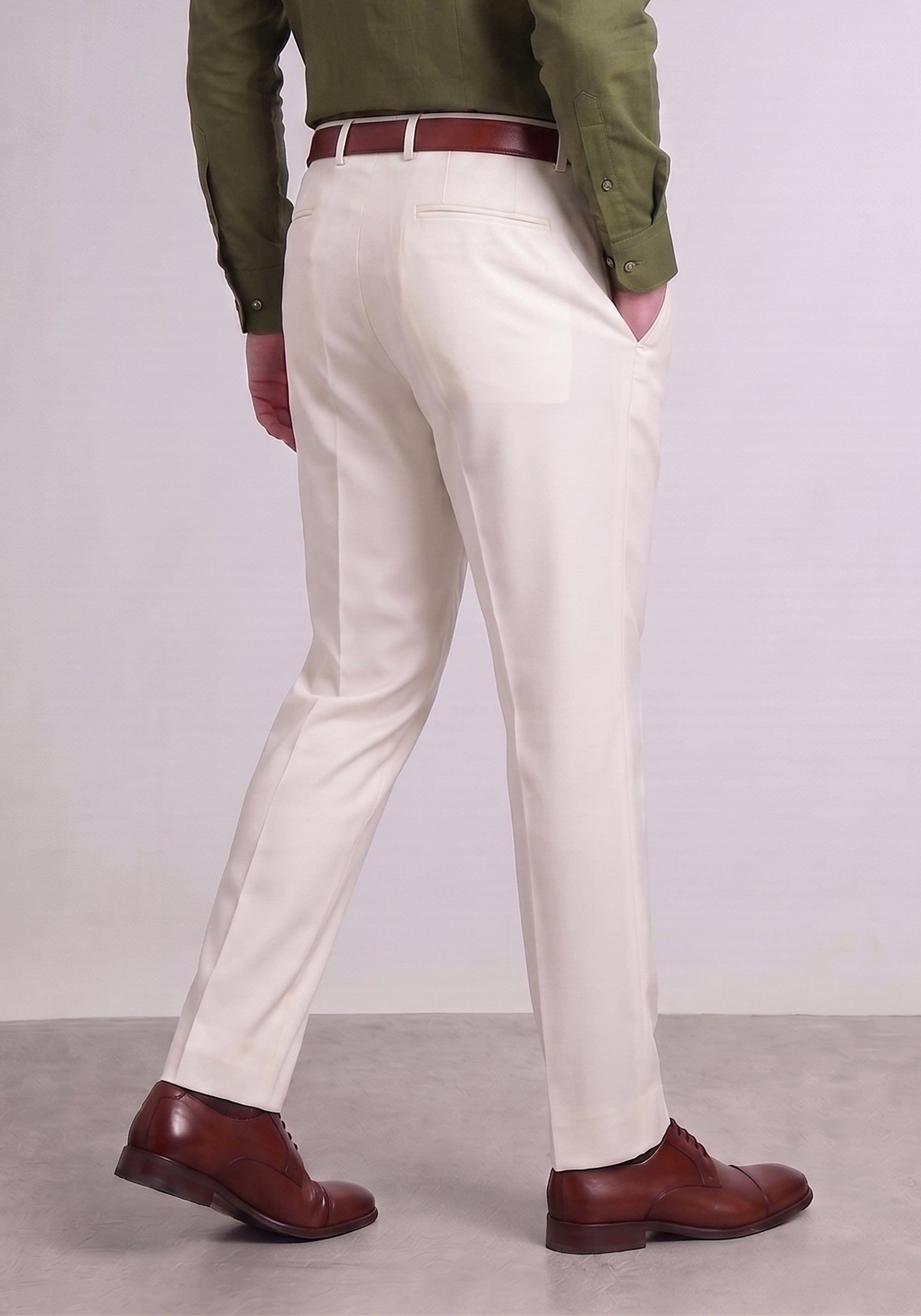 Ivory Pleated Pant