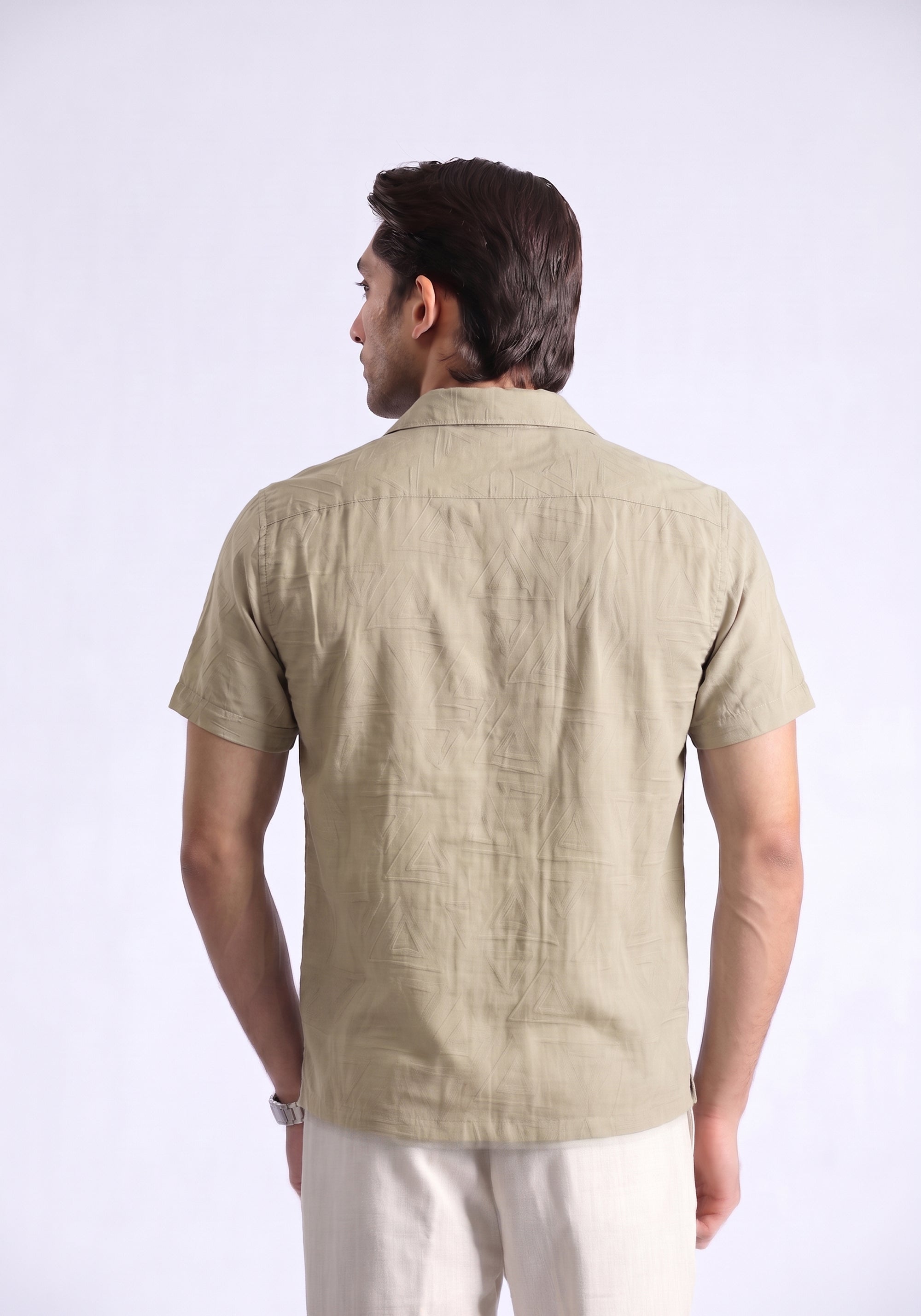 Skin Pyramid Textured Casual Shirt