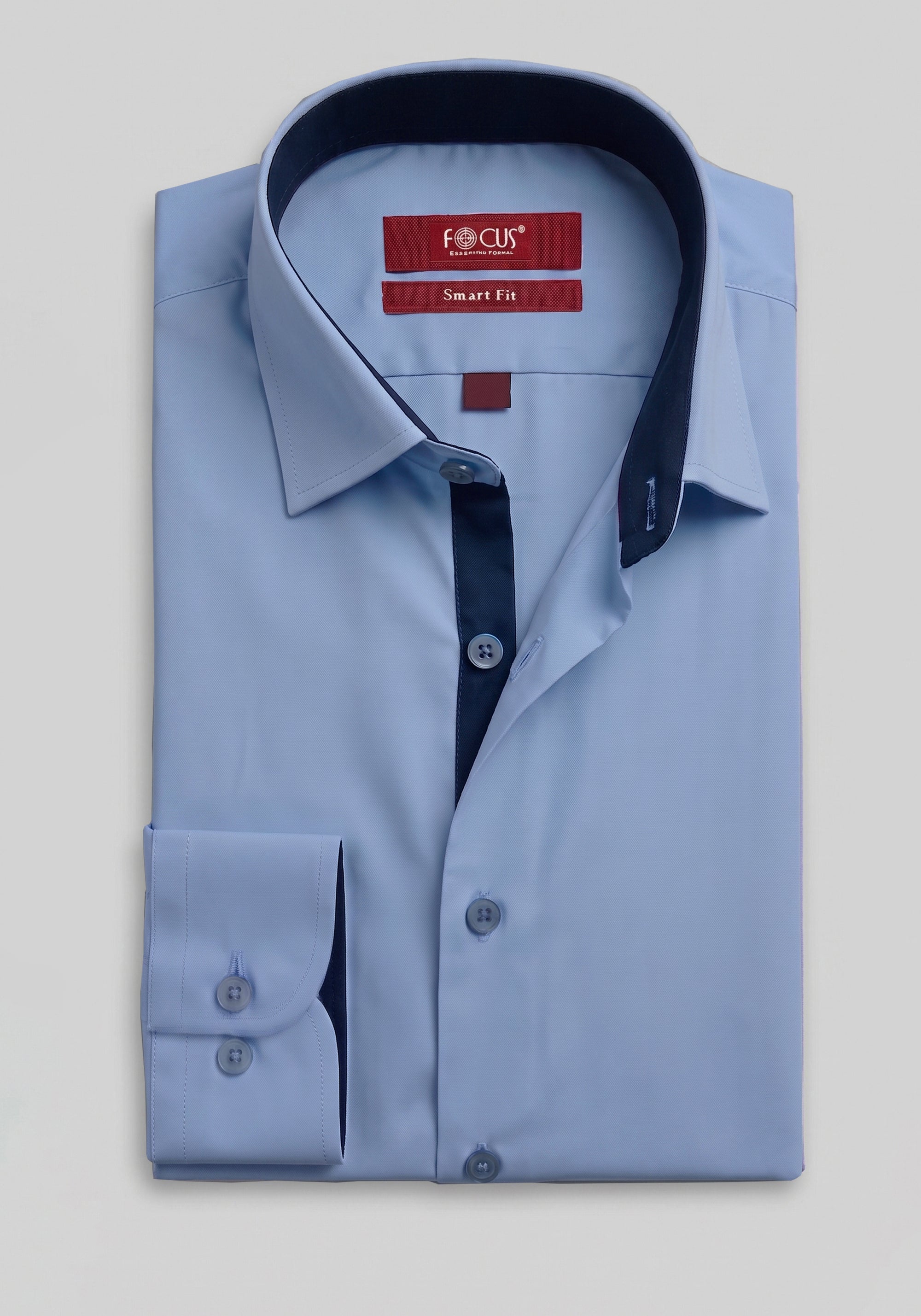 FOCUS Essential Blue Dress Shirt