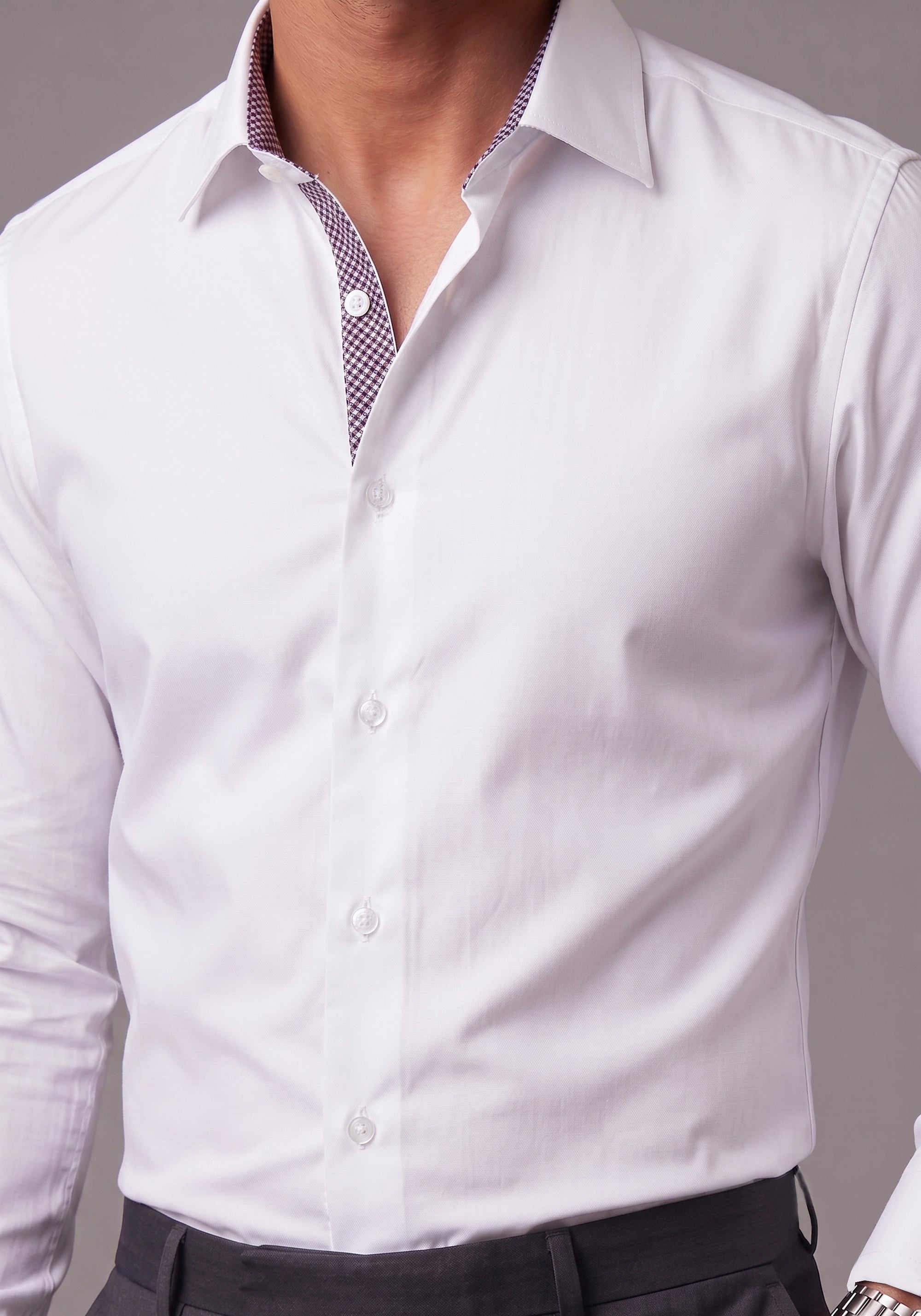 FOCUS Essential Off-White Dress Shirt