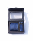 Navy Micro Fabric Tie Box
