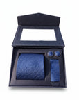 Navy Micro Fabric Tie Box