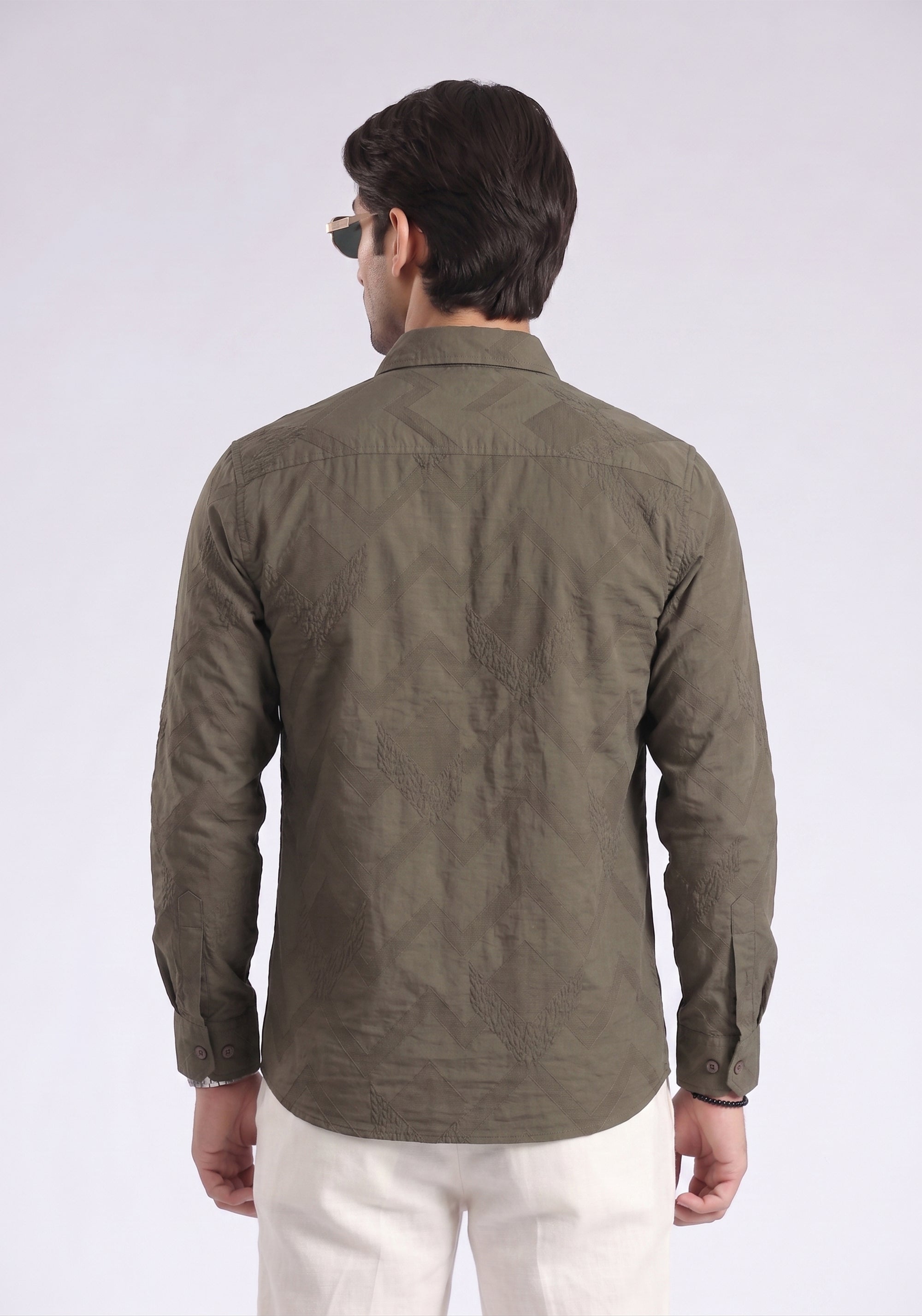 Dark green Causal Shirt