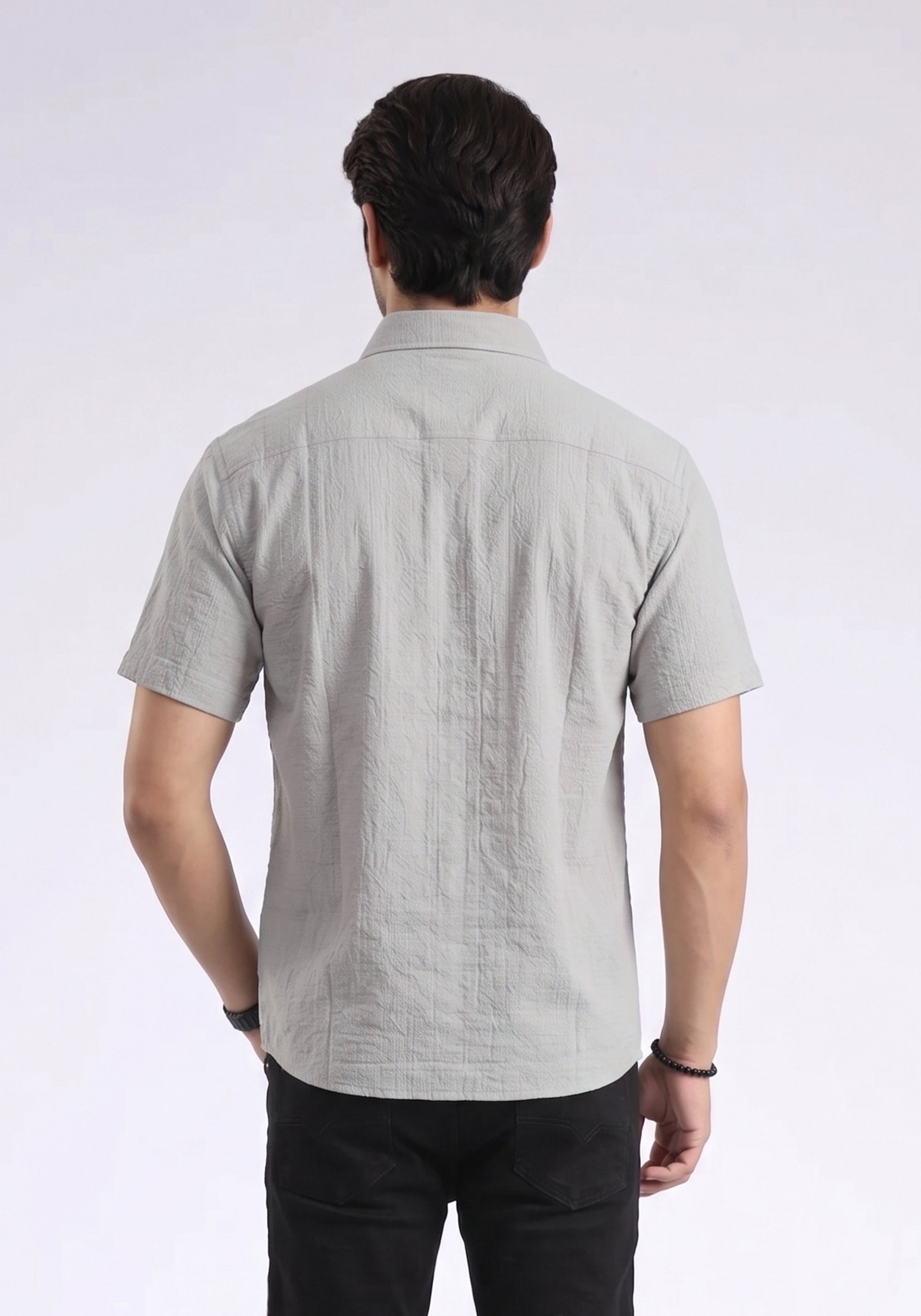 Gray Textured Shirt