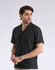 Black Texture Causal Shirt