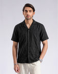 Black Texture Causal Shirt
