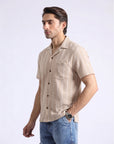 Beige White Lining Shirt