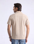 Beige White Lining Shirt