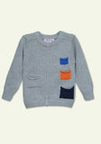Light Grey Multi Pocket Sweater