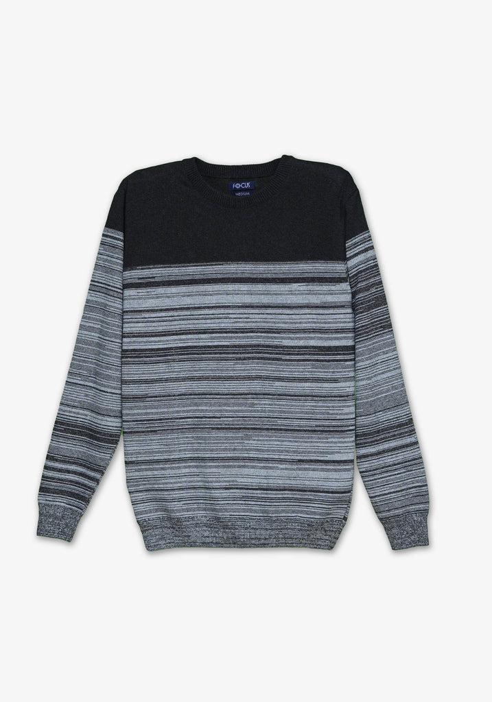 Black Grey Knitted Sweater