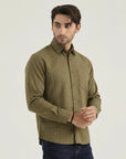 Mehndi Self Texture Casual Shirt