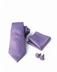Purple Doted Micro Fabric Tie Box