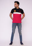 RED  PANELED POLO
