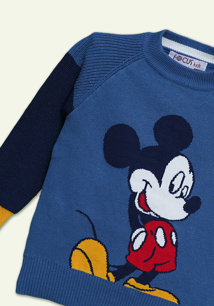 Mickey Grey Blue Sweater