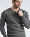 Grey Fitted Knitwear Sweater