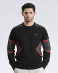 Jacquard Black Long Sleeves Sweater