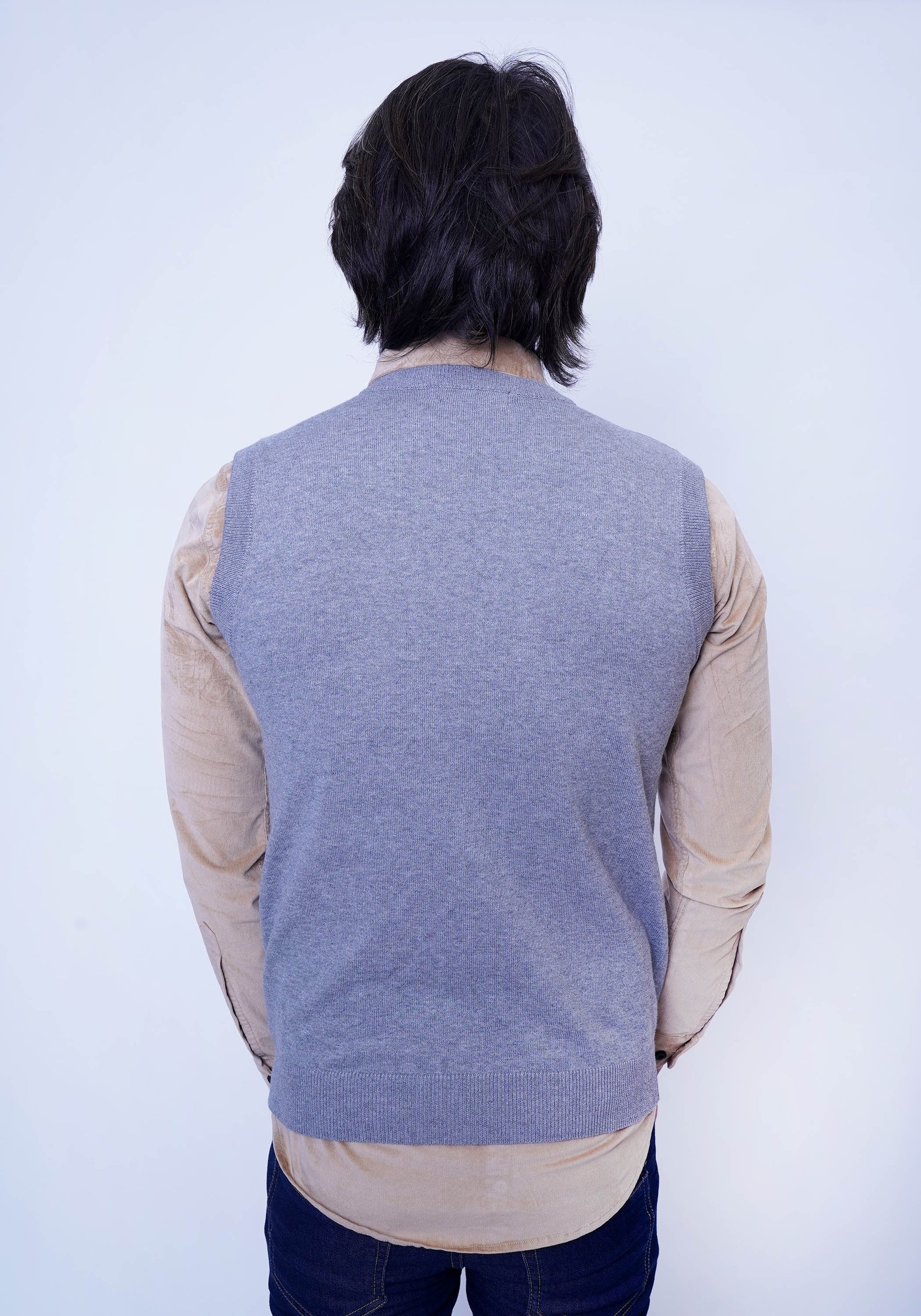 Gray Sleeveless Sweater