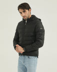 Men’s Black Puffer Jacket with Hood
