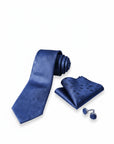 Blue Micro Fabric Tie Box