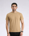 Light Brown Plain T-Shirt