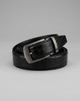 The Gunmetal Croc Belt