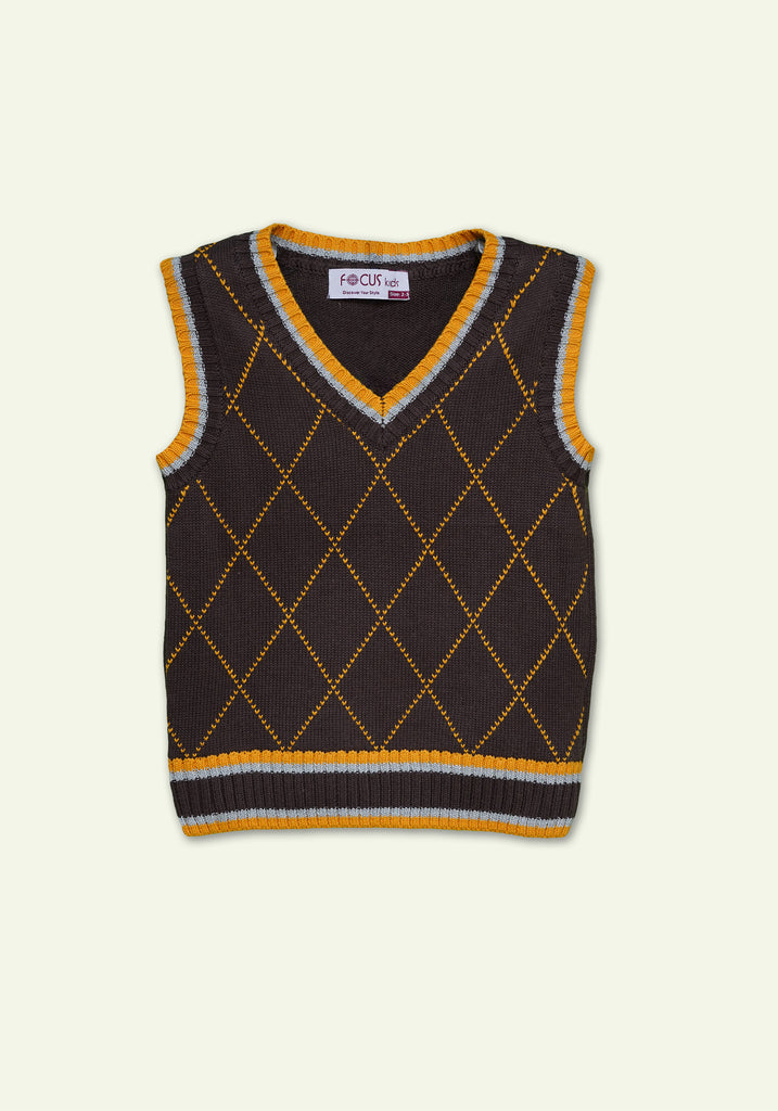Brown Sleeveless Sweater