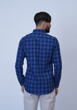 Blue and Black Checkered Shirt