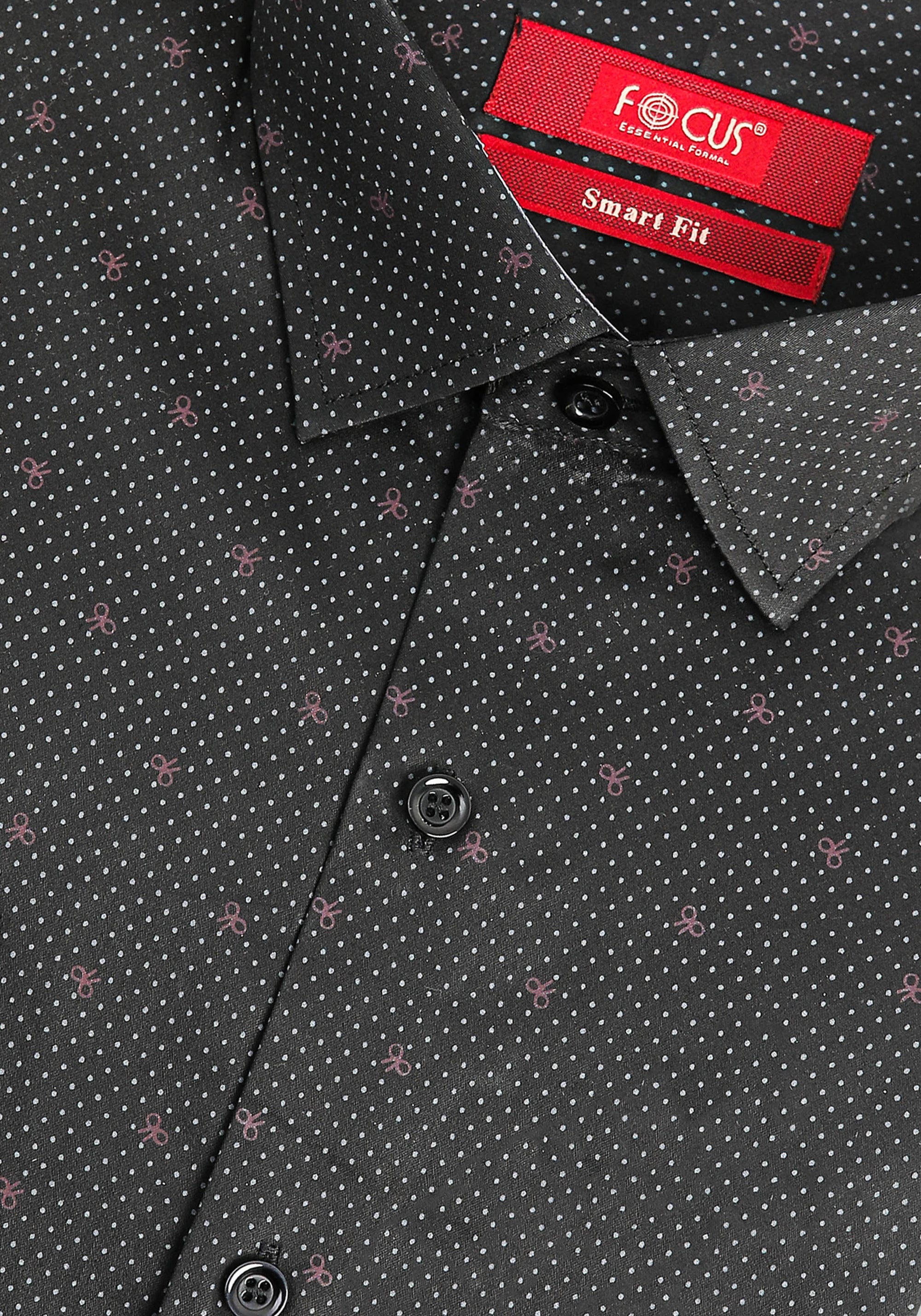 Black Print Dress Shirt