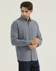 Modern Fit Sky Striped Shirt