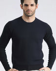 Navy Blue Knitted Sweater