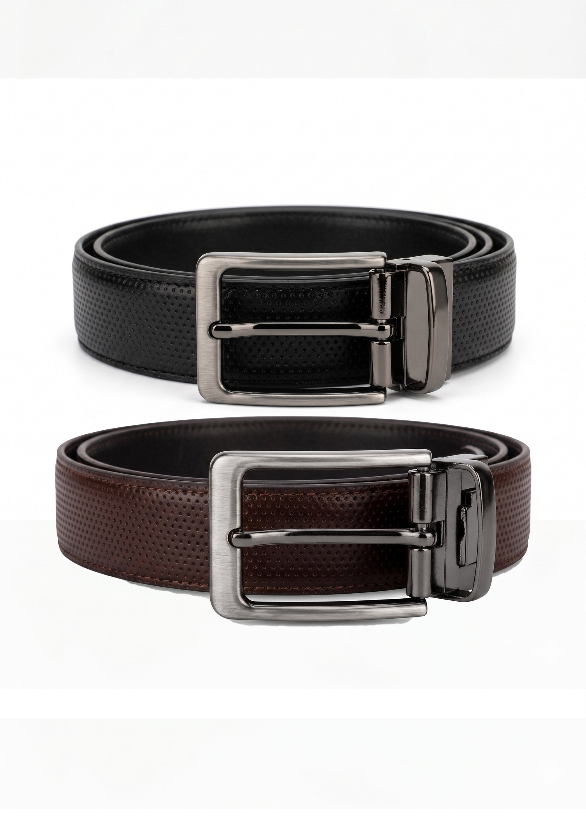 Reversible Doted Black &amp; Brown Belt