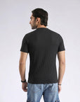 Black Self Texture T-Shirt