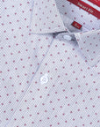 Red Micro Motif Dress Shirt