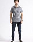 Grey  Printed Polo Shirt