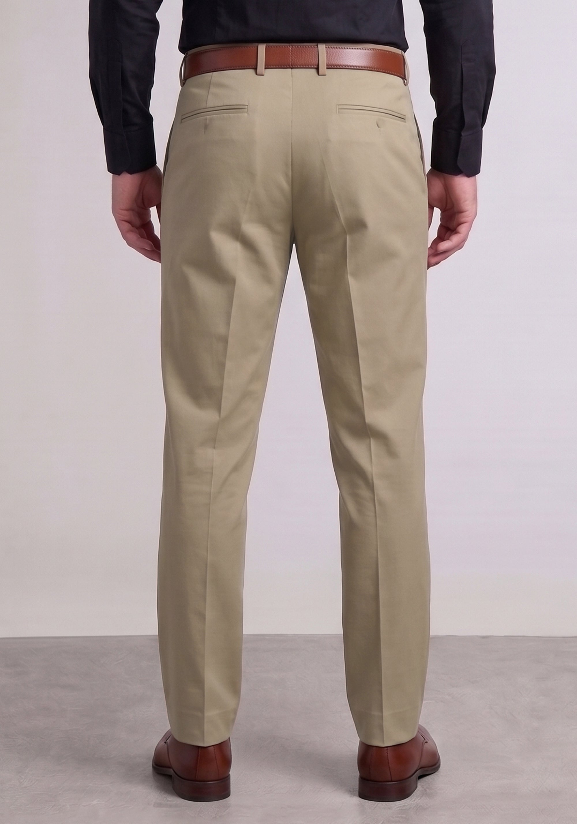 Khaki Pleated Pant
