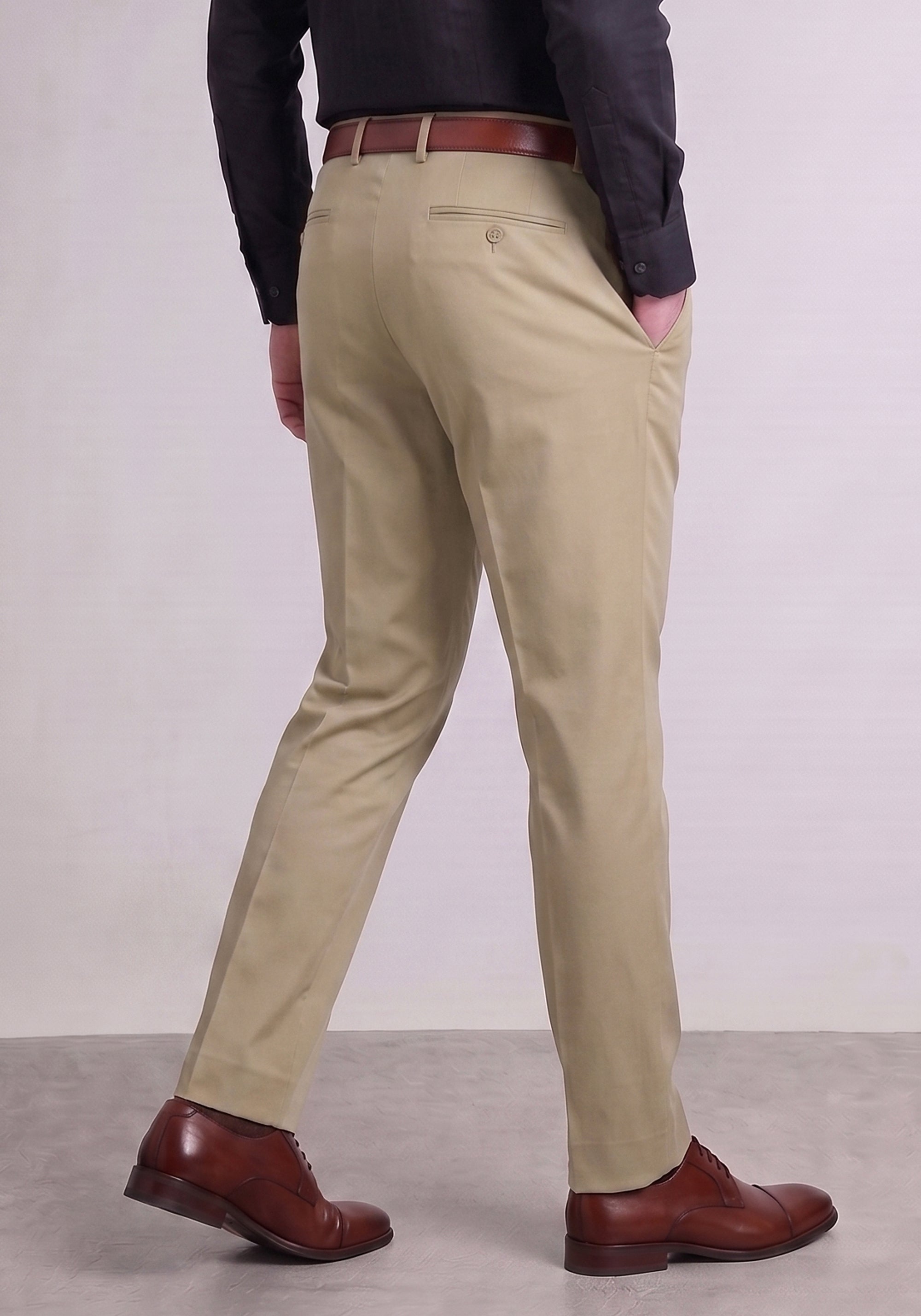 Khaki Pleated Pant