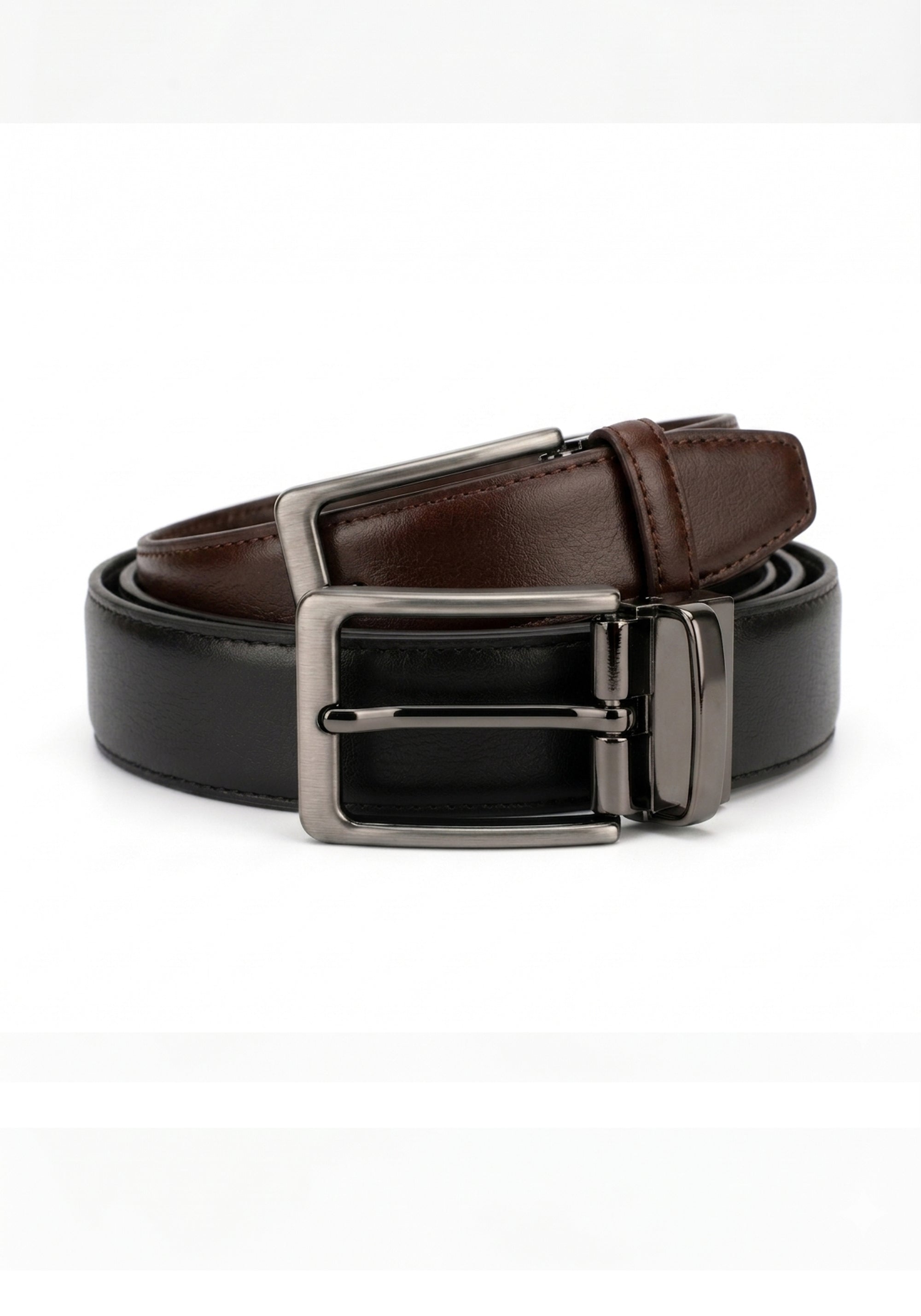 Reversible Plain Black &amp; Brown Belt
