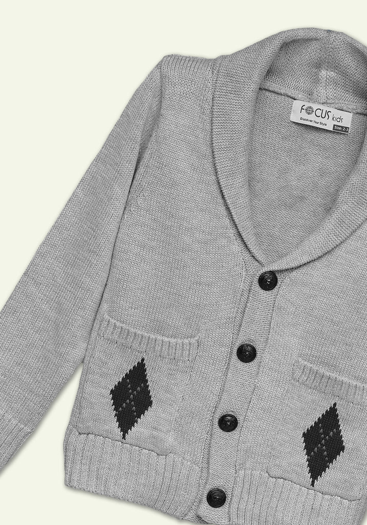Light Grey Button Down Sweater