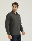 Black Zipper Casual Shirt