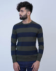 Olive Stripe Sweater