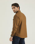 Brown Texture Double Pocket Shirt