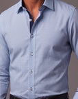 FOCUS Essential Blue Checked Dress Shirt