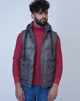 Charcoal Sleeveless Puffer