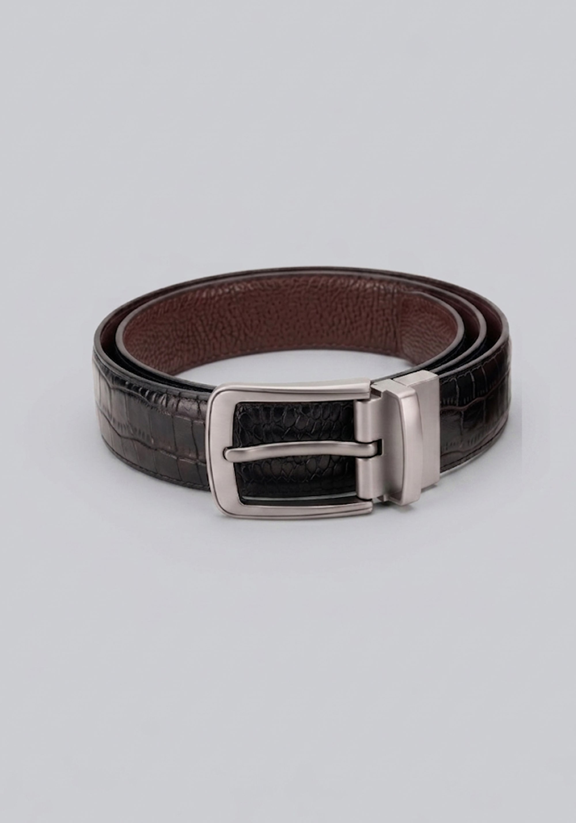 Reversible Texture Brown &amp; Black Belt