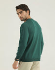 Round Neck Green Sweatshirt